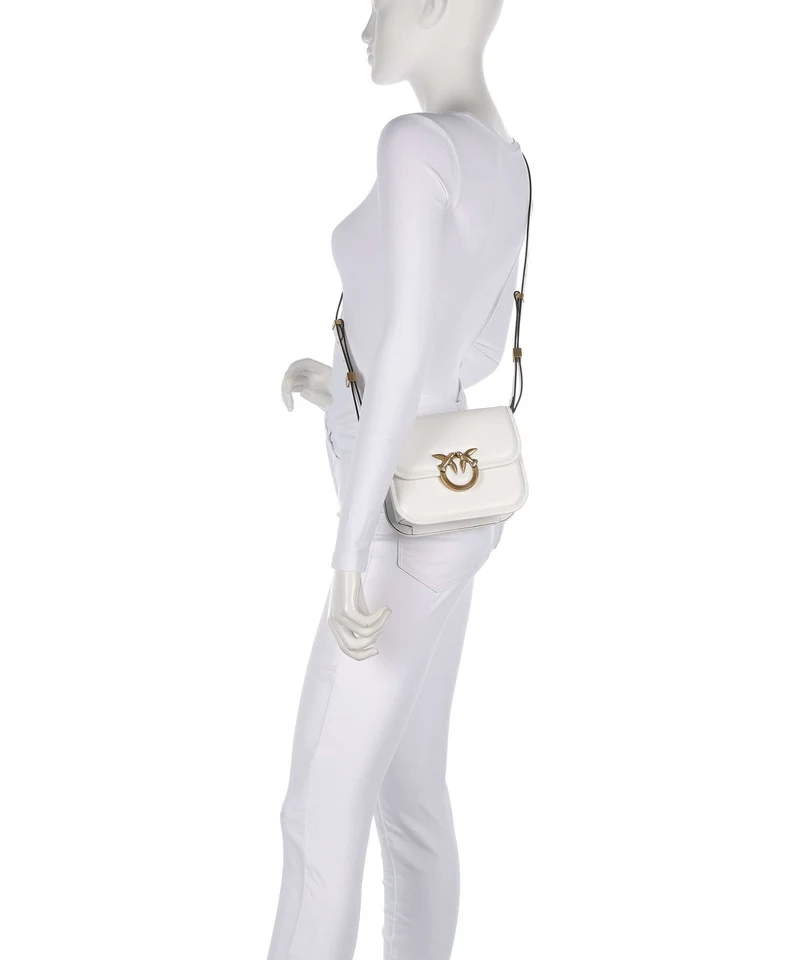Pinko Love One Mini Sac bandoulière bianco nembo/antique gold