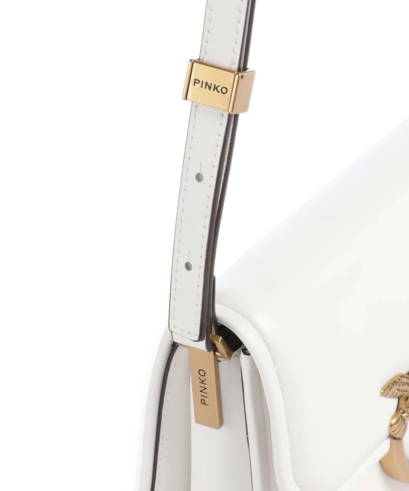 Pinko Love One Mini Sac bandoulière bianco nembo/antique gold