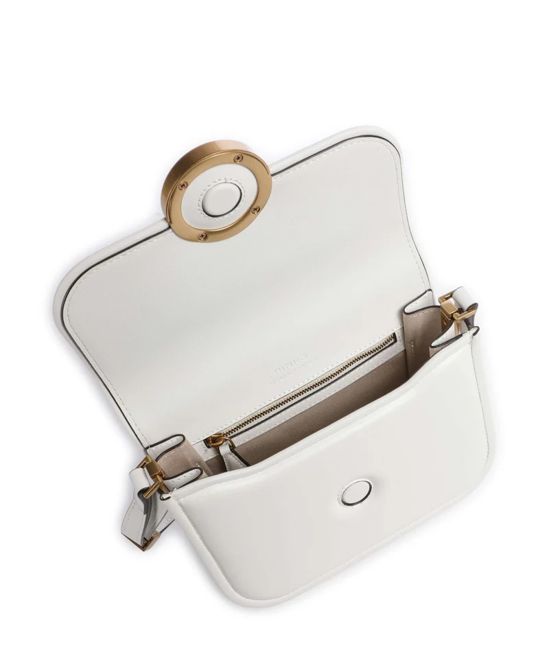 Pinko Love One Mini Sac bandoulière bianco nembo/antique gold