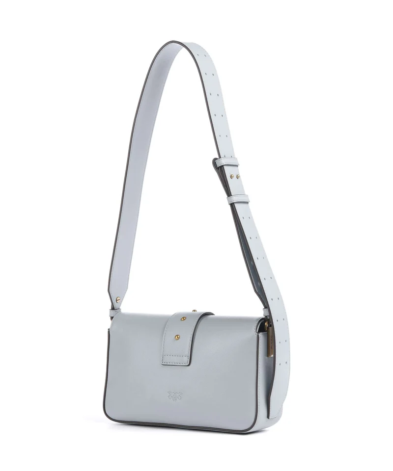 Pinko Love One Mini Slouchy Sac porté épaule azzurro celeste/antique gold
