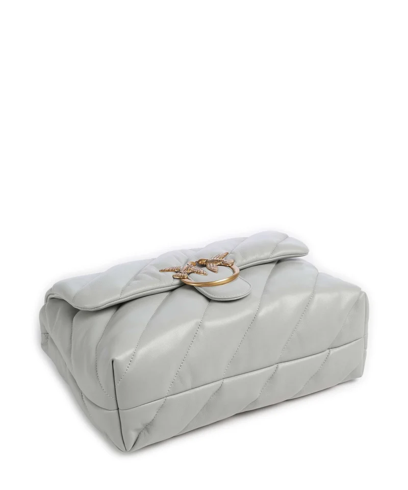 Pinko Love Puff Big Sac porté épaule grigio perla/antique gold