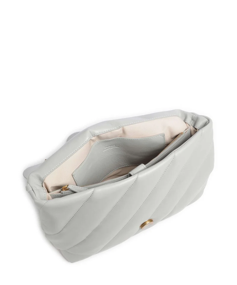 Pinko Love Puff Big Sac porté épaule grigio perla/antique gold