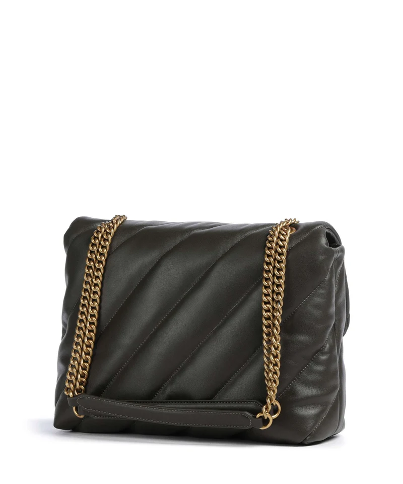 Pinko Love Puff Big Sac porté épaule verde fango/antique gold