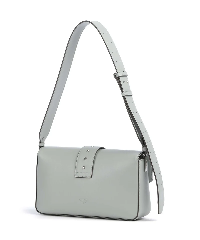 Pinko Love One Classic Slouchy Sac porté épaule grigio perla/old silver
