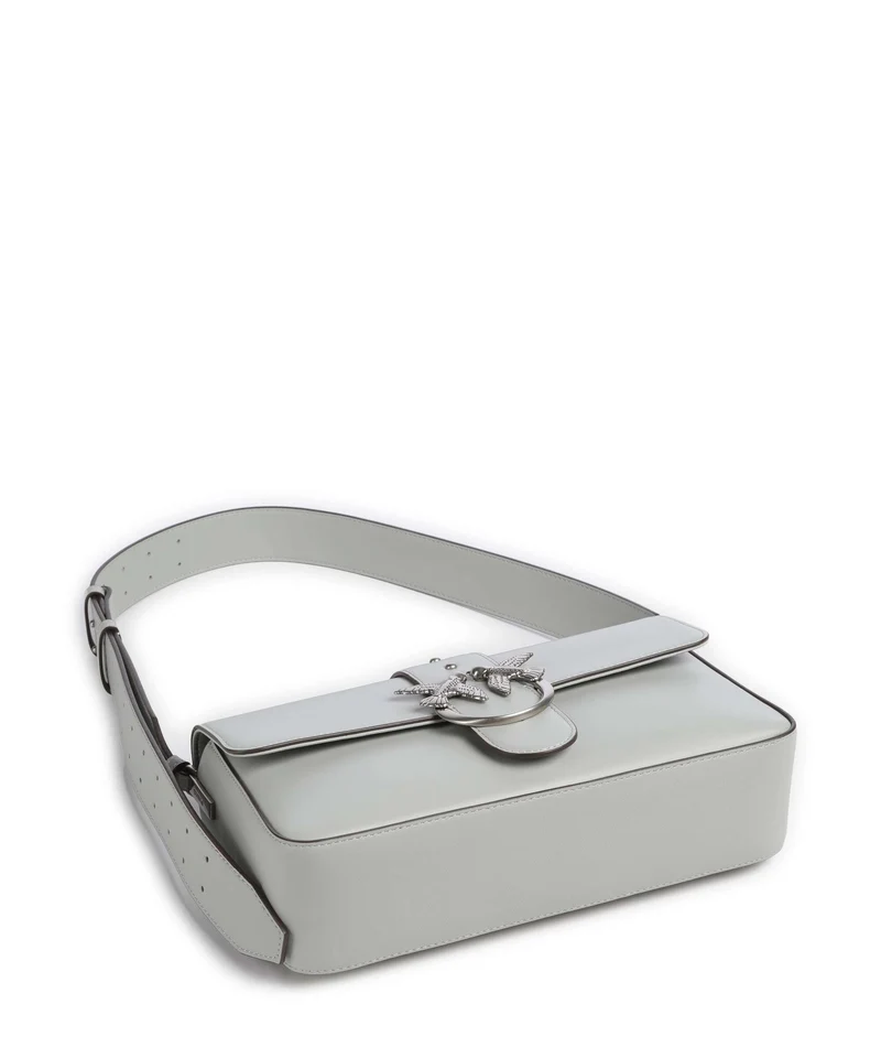 Pinko Love One Classic Slouchy Sac porté épaule grigio perla/old silver