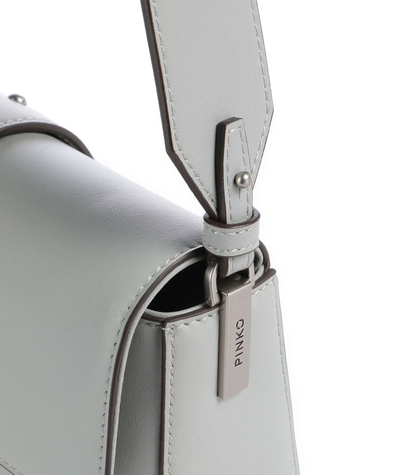 Pinko Love One Mini Slouchy Sac porté épaule grigio perla/old silver