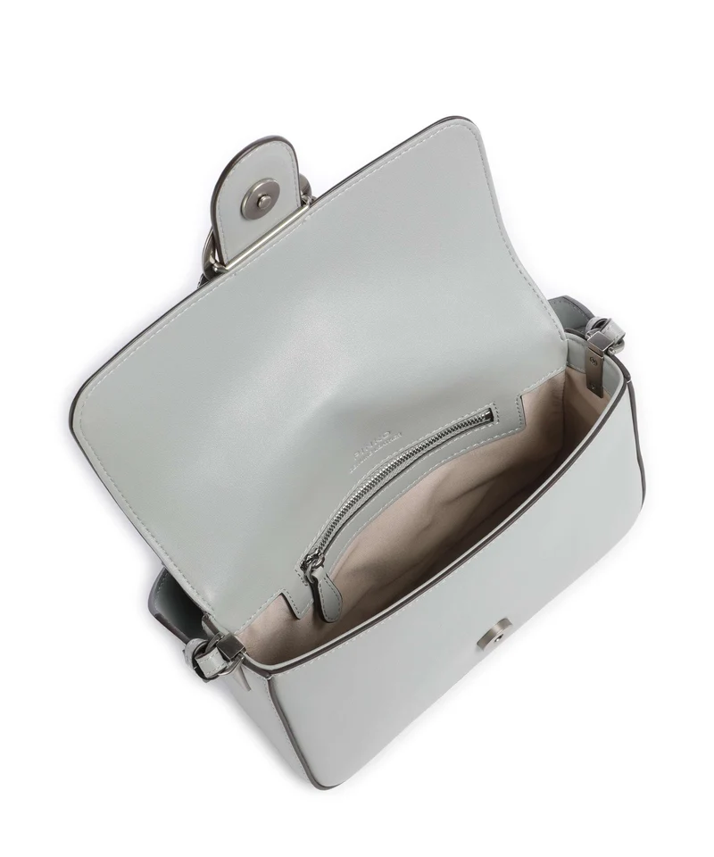 Pinko Love One Mini Slouchy Sac porté épaule grigio perla/old silver