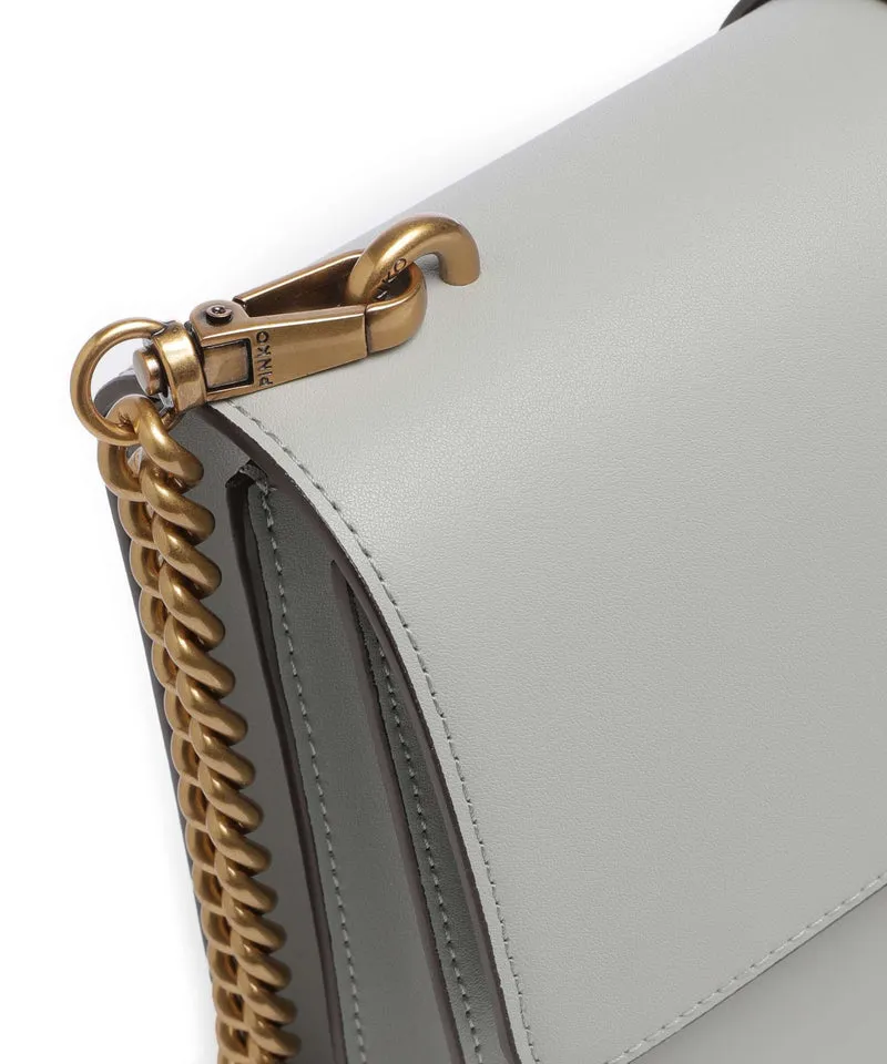 Pinko Love One Classic Sac bandoulière grigio perla/antique gold