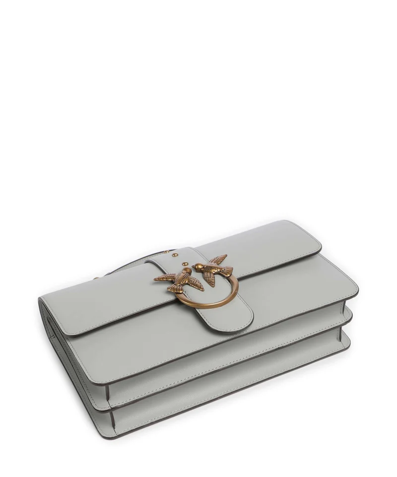 Pinko Love One Classic Sac bandoulière grigio perla/antique gold