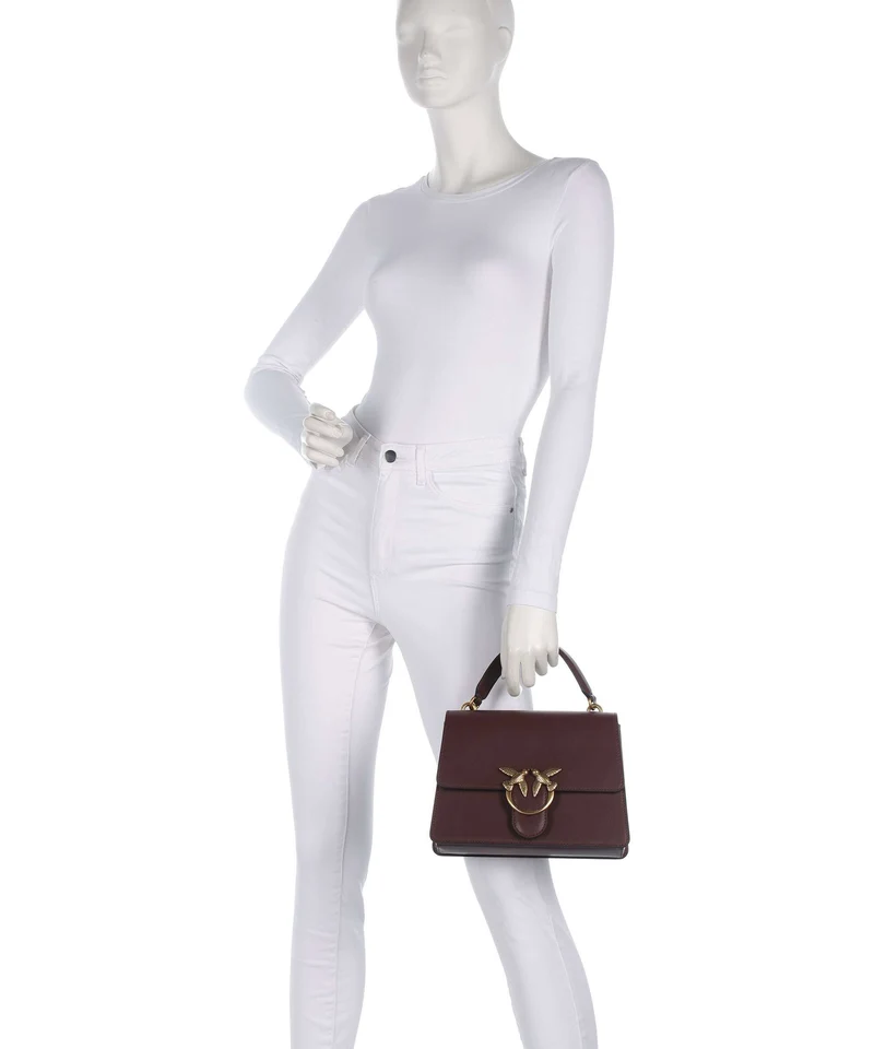 Pinko Love One Classic Sac à main burgundy wine/antique gold