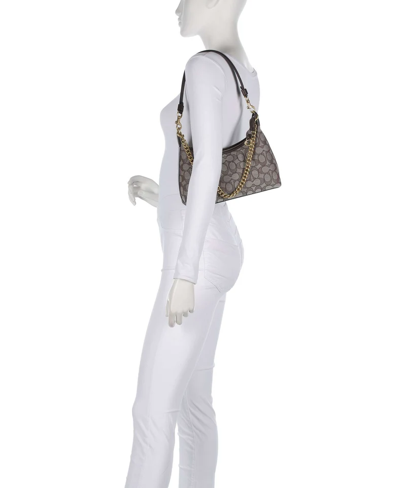Coach Juliet Signature Jacquard 25 Sac porté épaule oak maple