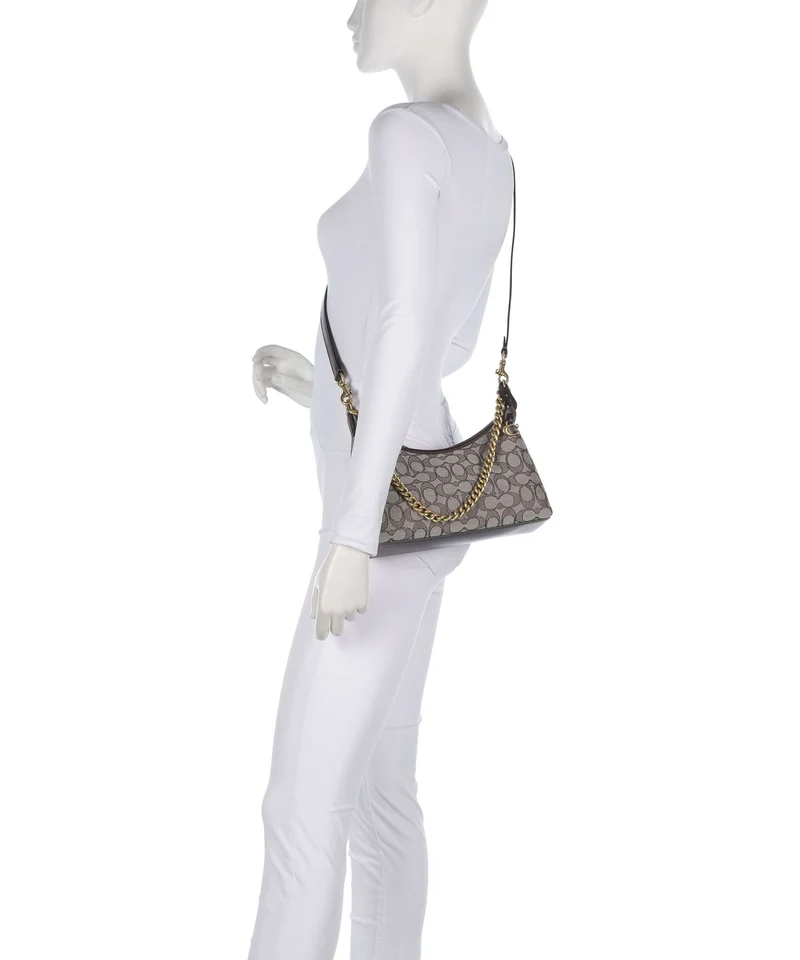 Coach Juliet Signature Jacquard 25 Sac porté épaule oak maple