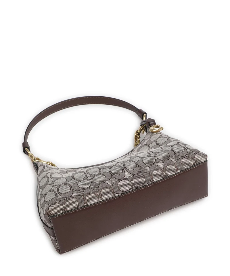 Coach Juliet Signature Jacquard 25 Sac porté épaule oak maple