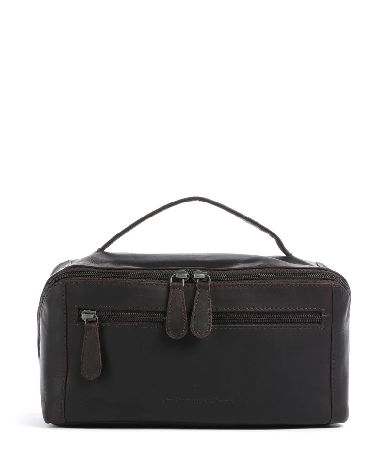 The Chesterfield Brand Wax Pull Up Cow Elmia Trousse de toilette brown