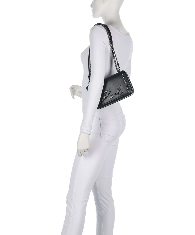 Karl Lagerfeld K/Signature 2.0 Sac porté épaule black embellishment