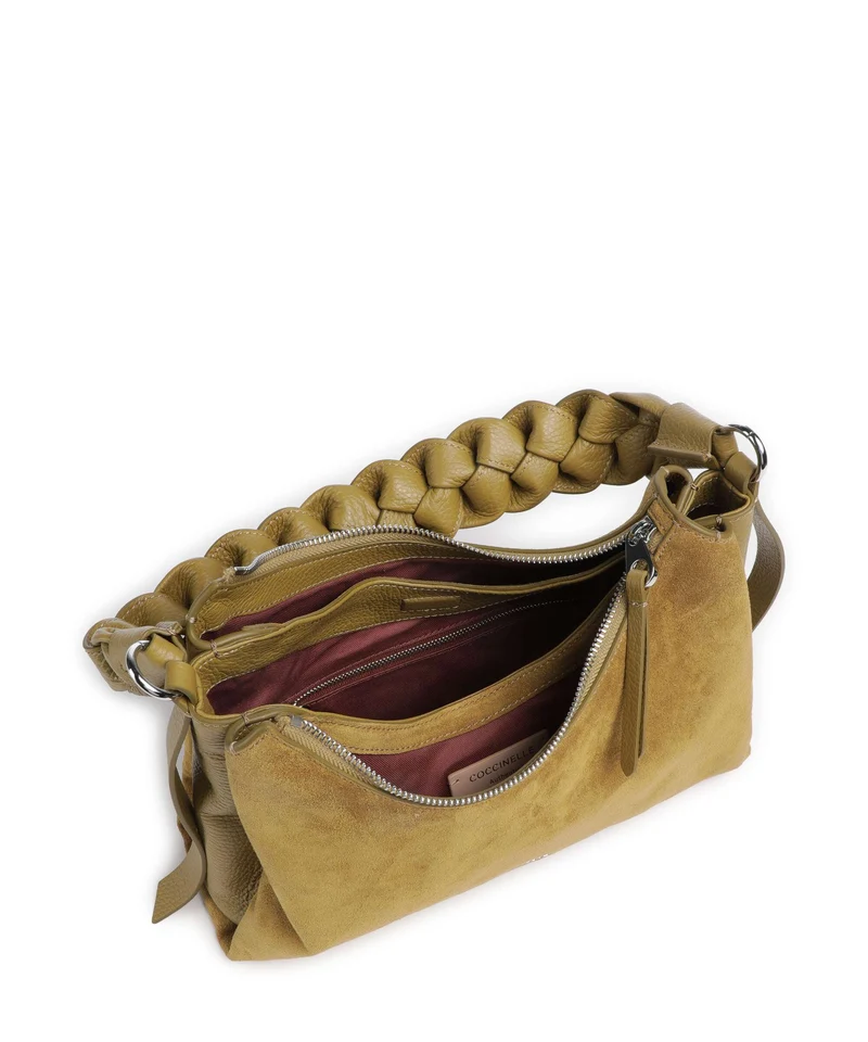 Coccinelle Boheme Suede Sac porté épaule seagrass
