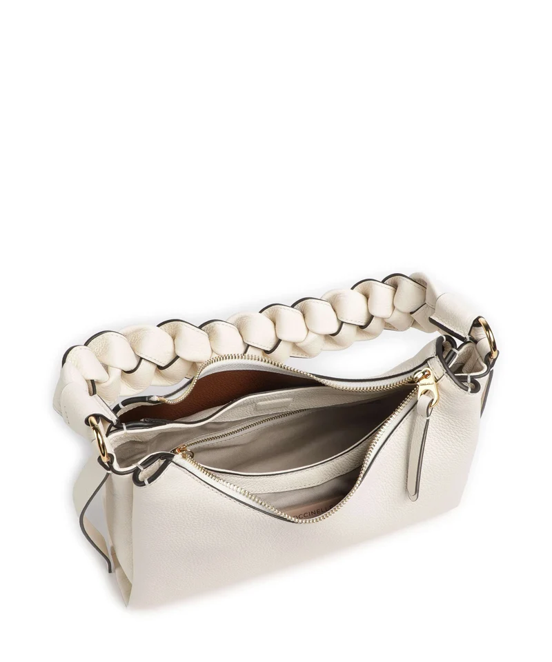 Coccinelle Boheme Grana Double Sac porté épaule pearl/cognac