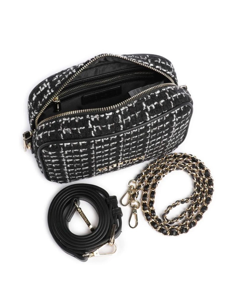 Valentino Bags Tweed Sac bandoulière nero/multicolour