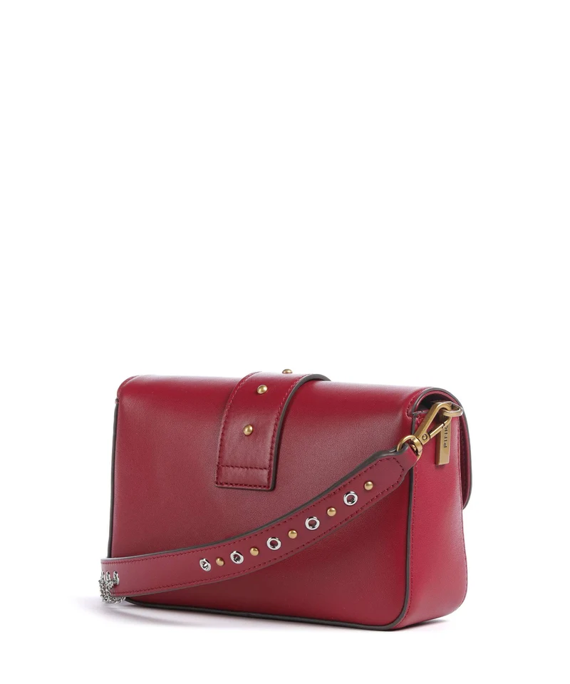Pinko Love One Mini Slouchy Charms Sac bandoulière rosso lampone/antique gold