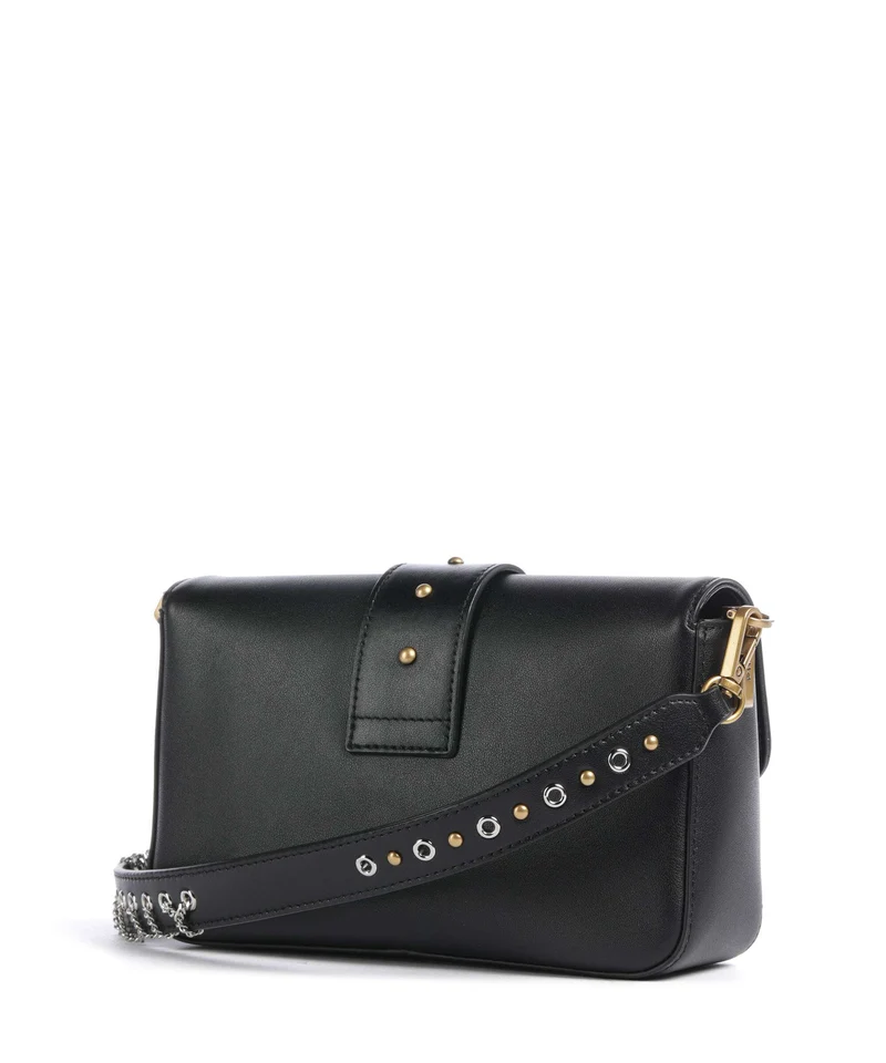 Pinko Love One Mini Slouchy Charms Sac bandoulière nero/antique gold