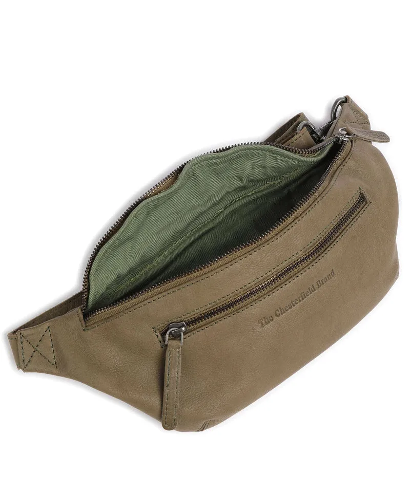 The Chesterfield Brand Washed Waxed Cow Severo Sac banane olive green