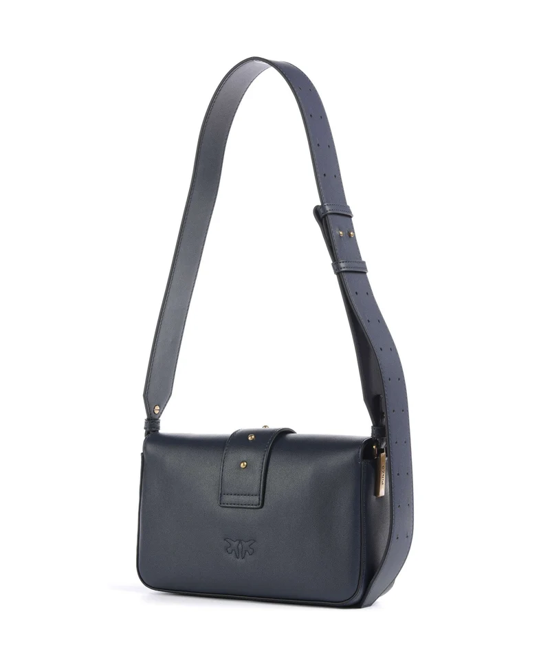 Pinko Love One Mini Slouchy Sac porté épaule blu indaco ombroso/antique gold