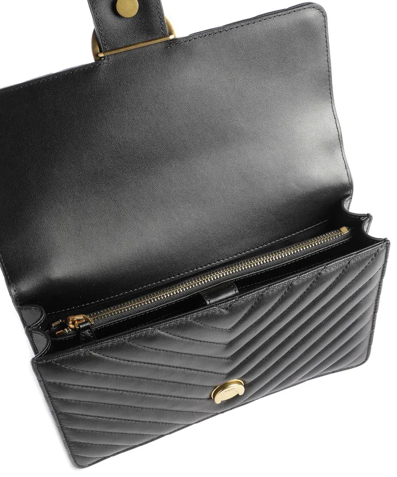 Pinko Love One Classic Sac porté épaule nero/antique gold