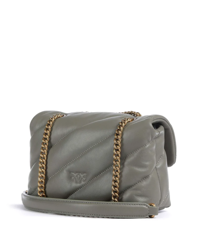 Pinko Love Puff Mini Sac porté épaule verde vertiver/antique gold