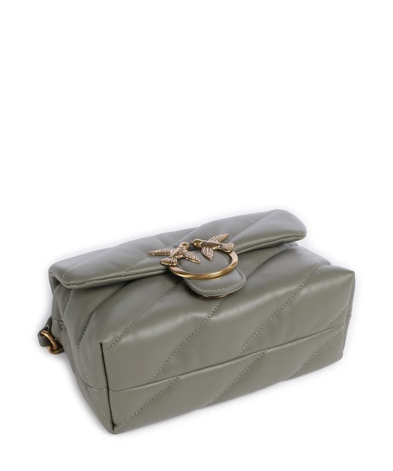 Pinko Love Puff Mini Sac porté épaule verde vertiver/antique gold