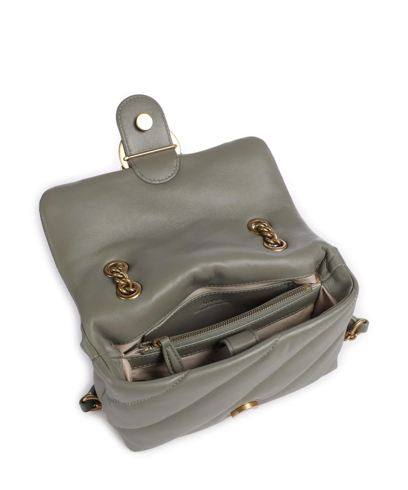 Pinko Love Puff Mini Sac porté épaule verde vertiver/antique gold