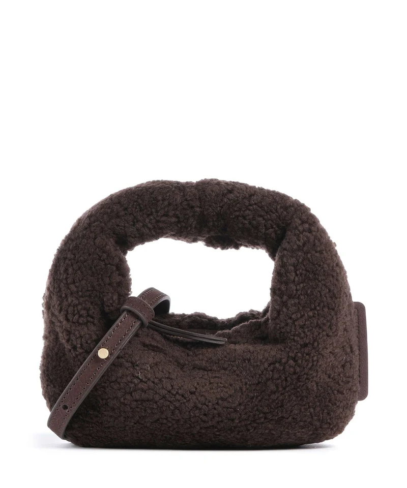 Les Visionnaires Greta Teddy Micro Sac bandoulière pecan