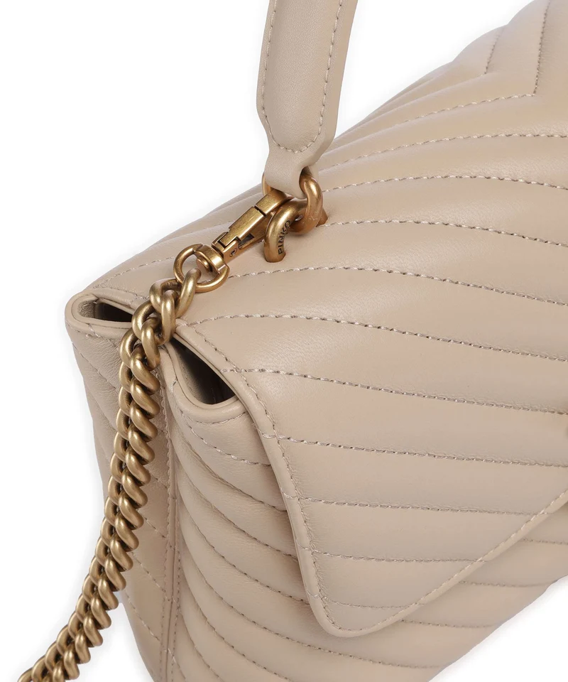 Pinko Love Lady Puff Classic Sac à main beige/grigio fumo/antique gold