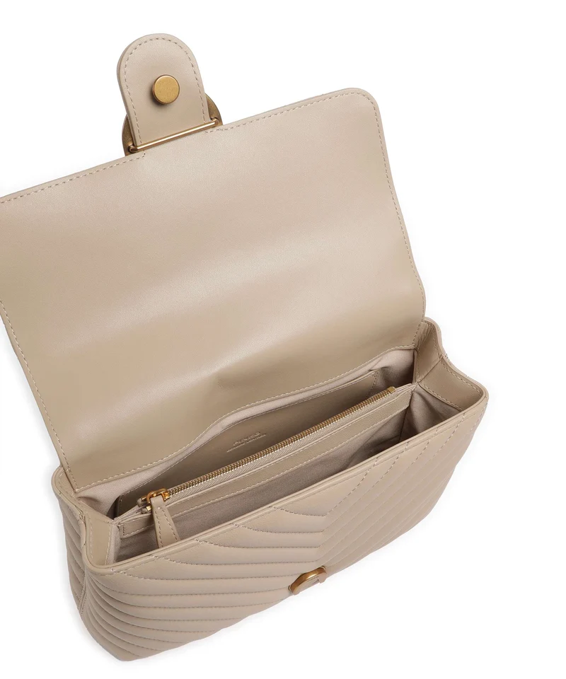 Pinko Love Lady Puff Classic Sac à main beige/grigio fumo/antique gold
