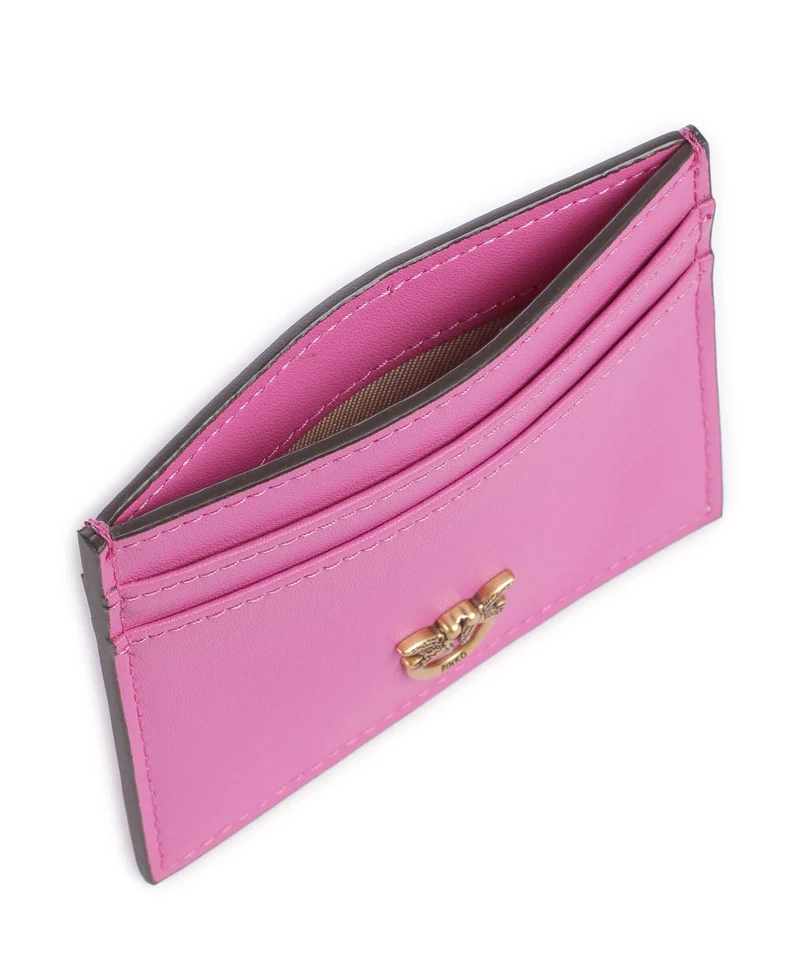 Pinko Étui à cartes crédit rosa flogo/antique gold