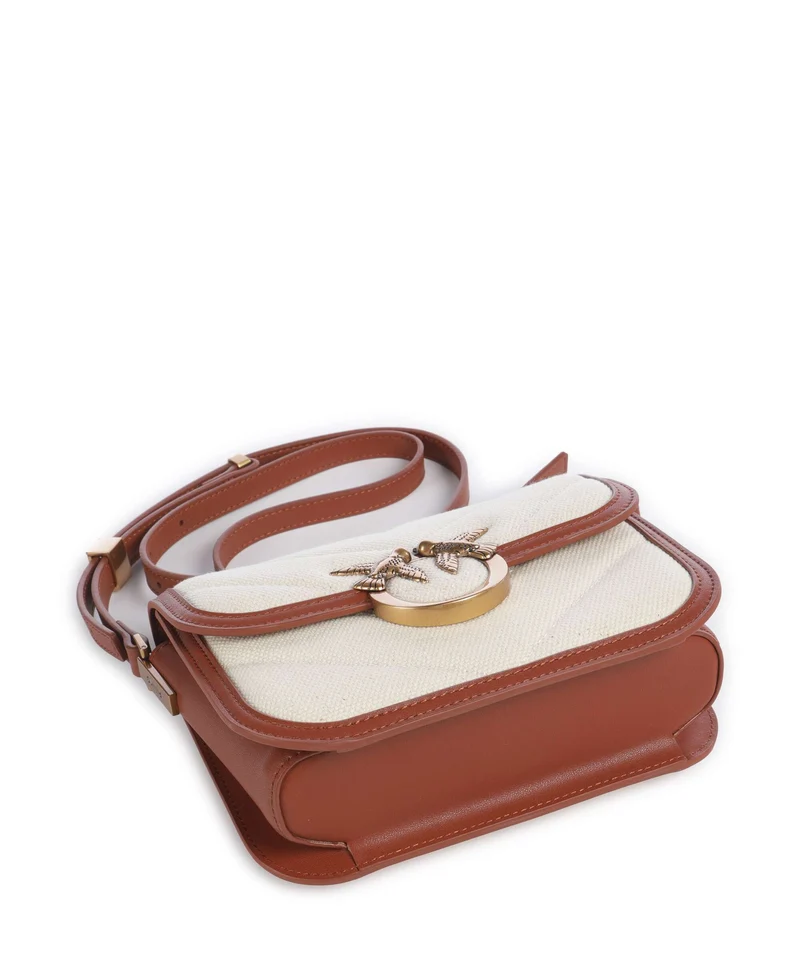 Pinko Love Box Mini Sac bandoulière beige/marrone/antique gold