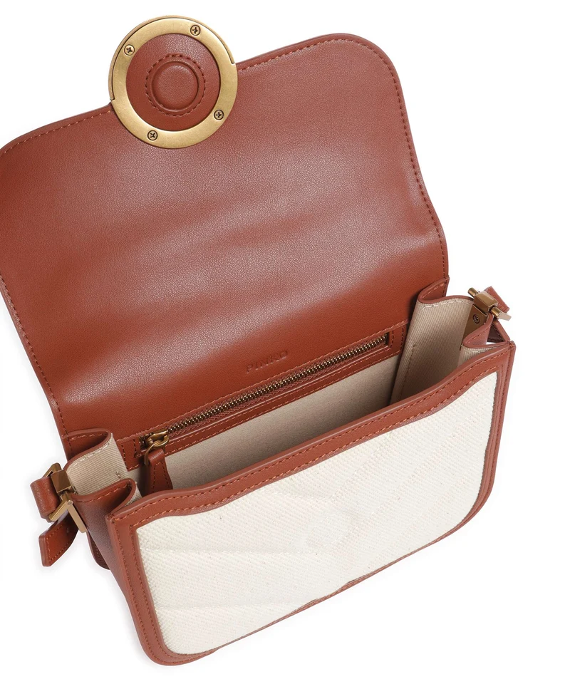 Pinko Love Box Mini Sac bandoulière beige/marrone/antique gold