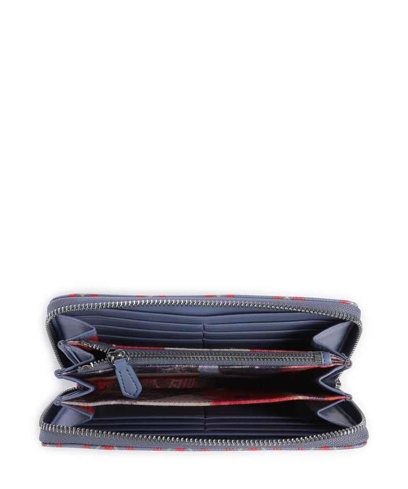 Vivienne Westwood Saffiano Printed Classic Portefeuille blue/orange tartan