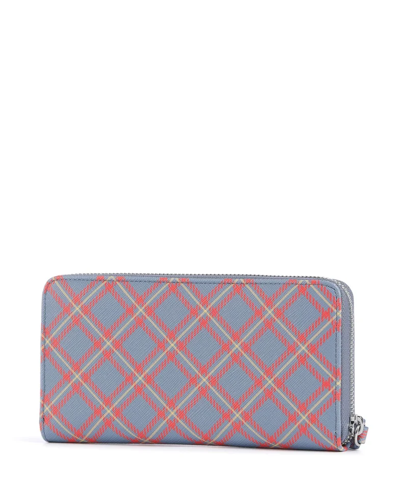 Vivienne Westwood Saffiano Printed Classic Portefeuille blue/orange tartan