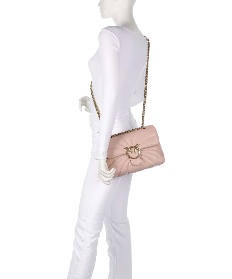Pinko Love Puff Classic Sac porté épaule cipria/antique gold