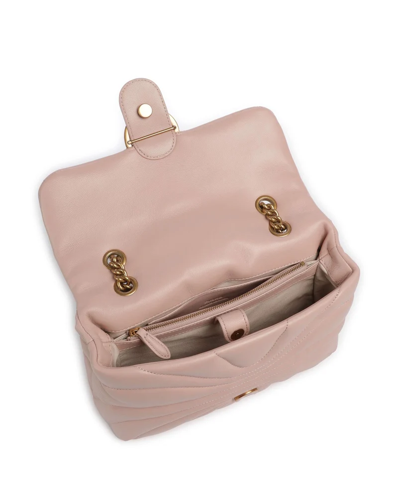 Pinko Love Puff Classic Sac porté épaule cipria/antique gold