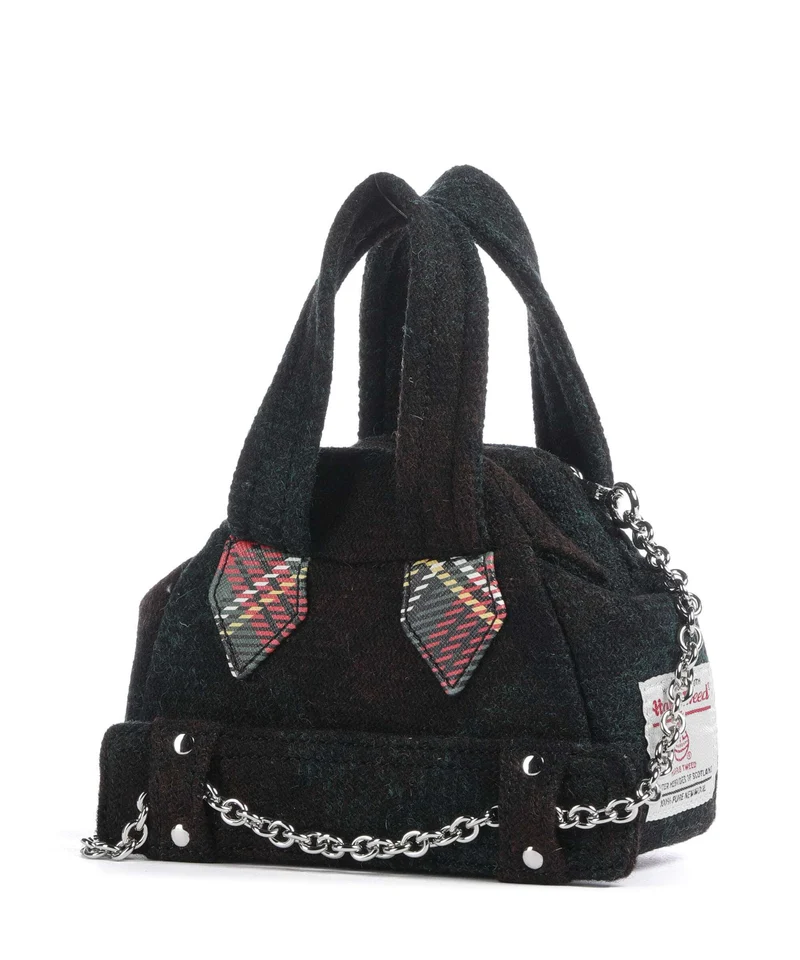 Vivienne Westwood Archive Harris Tweed Check Mini Sac bandoulière dark check