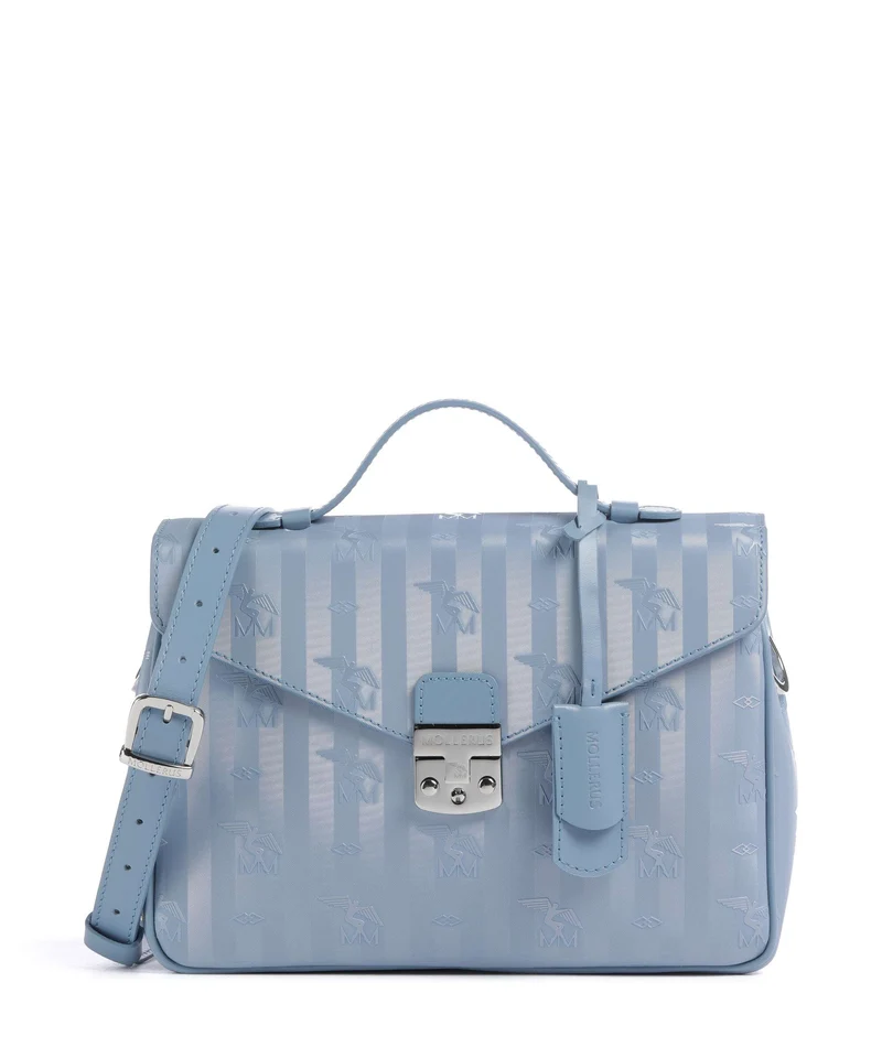 Maison Mollerus Vinerus Marly Sac bandoulière metallic silber/sky