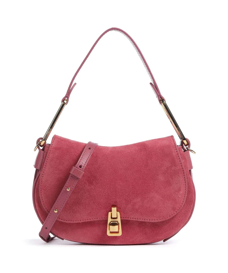 Coccinelle Magie Suede Sac porté épaule rosewood