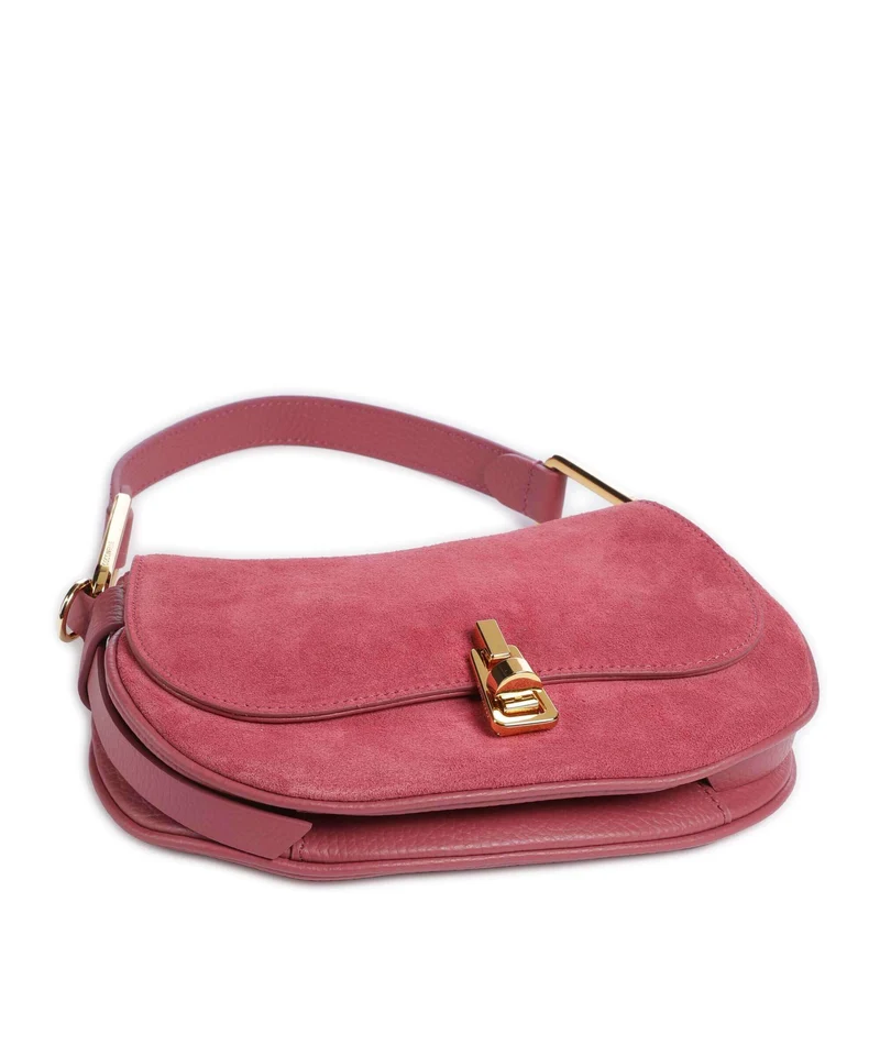 Coccinelle Magie Suede Sac porté épaule rosewood