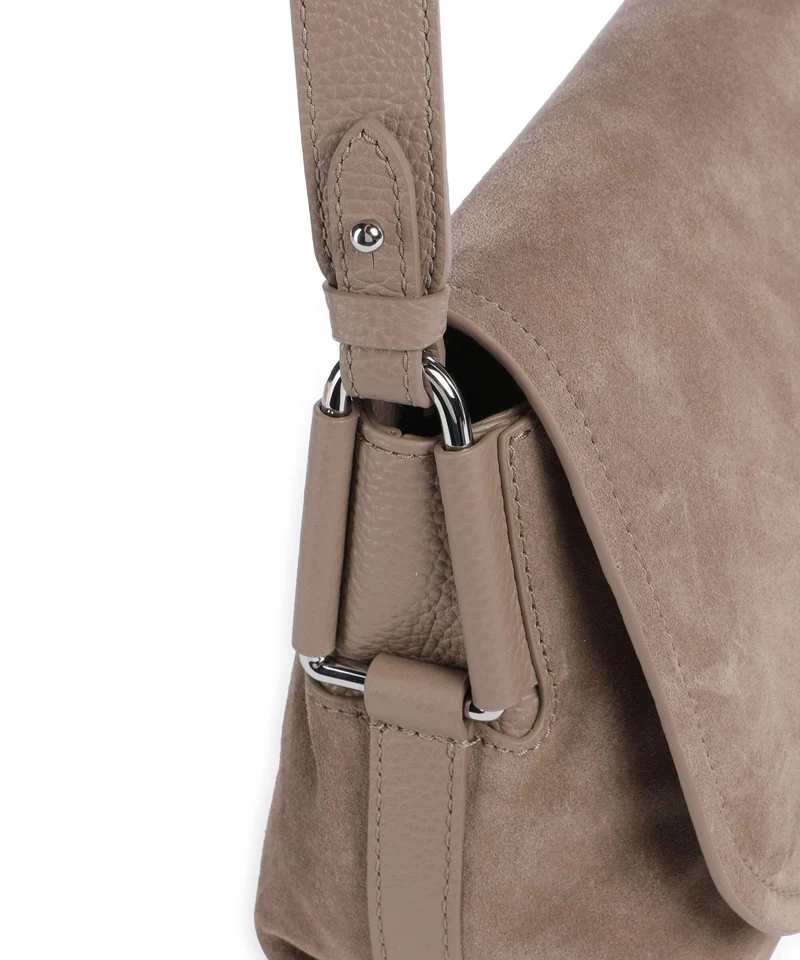 Coccinelle Rebekka Suede Sac bandoulière warm taupe