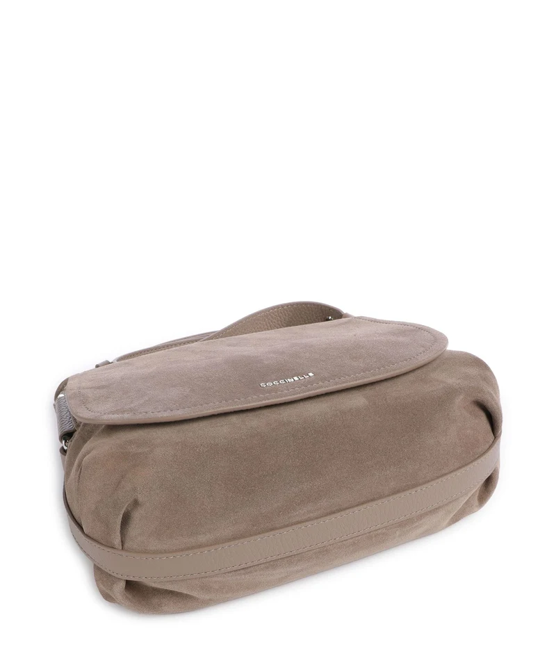 Coccinelle Rebekka Suede Sac bandoulière warm taupe