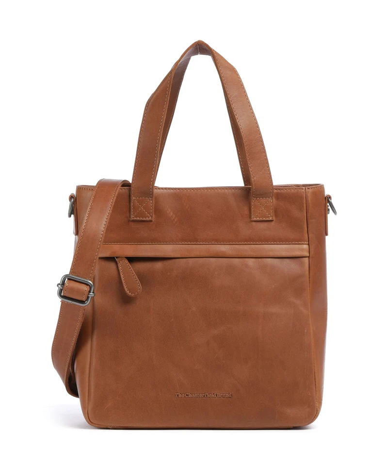 The Chesterfield Brand Wax Pull Up Cow Lingfield Sac à main cognac