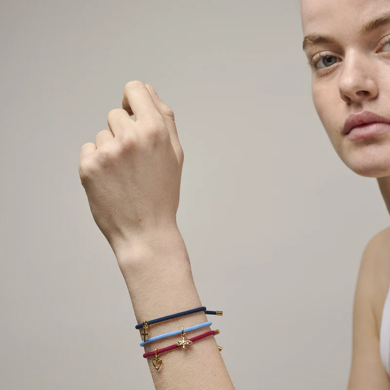 ENAMEL Copenhagen Color Cord Night Blue Bracelet B145G-NB
