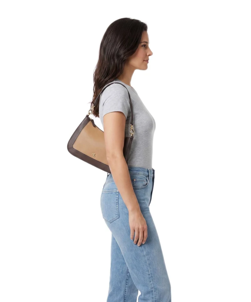 Lauren Ralph Lauren Danni 26 Sac porté épaule camel/chestnut brown