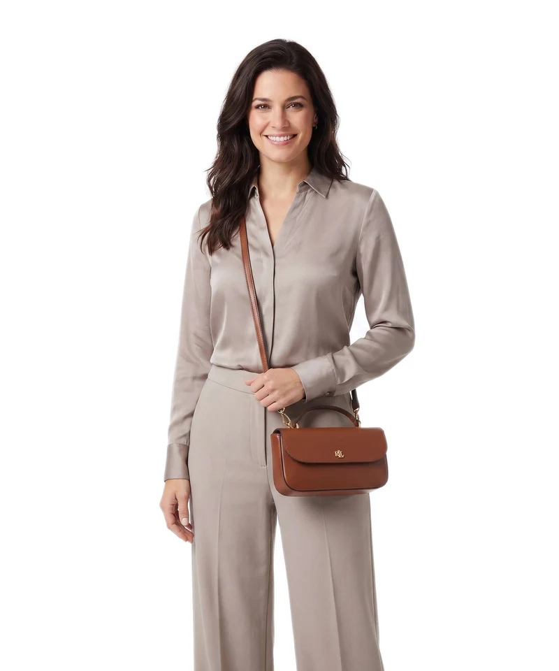 Lauren Ralph Lauren Marcy Large Sac bandoulière lauren tan